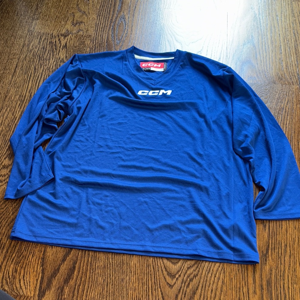 CCM Junior Vibrant Blue Long Sleeve Tee